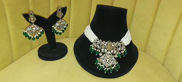 JYAVI VICTORIAN TIRUPATI POLKI KUNDAN TEMPLE SET