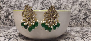 JYAVI VICTORIAN RAM DARBAR KUNDAN TEMPLE PEARL SET