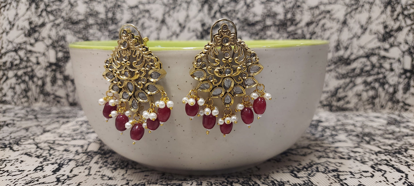 JYAVI VICTORIAN RAM DARBAR KUNDAN TEMPLE SET