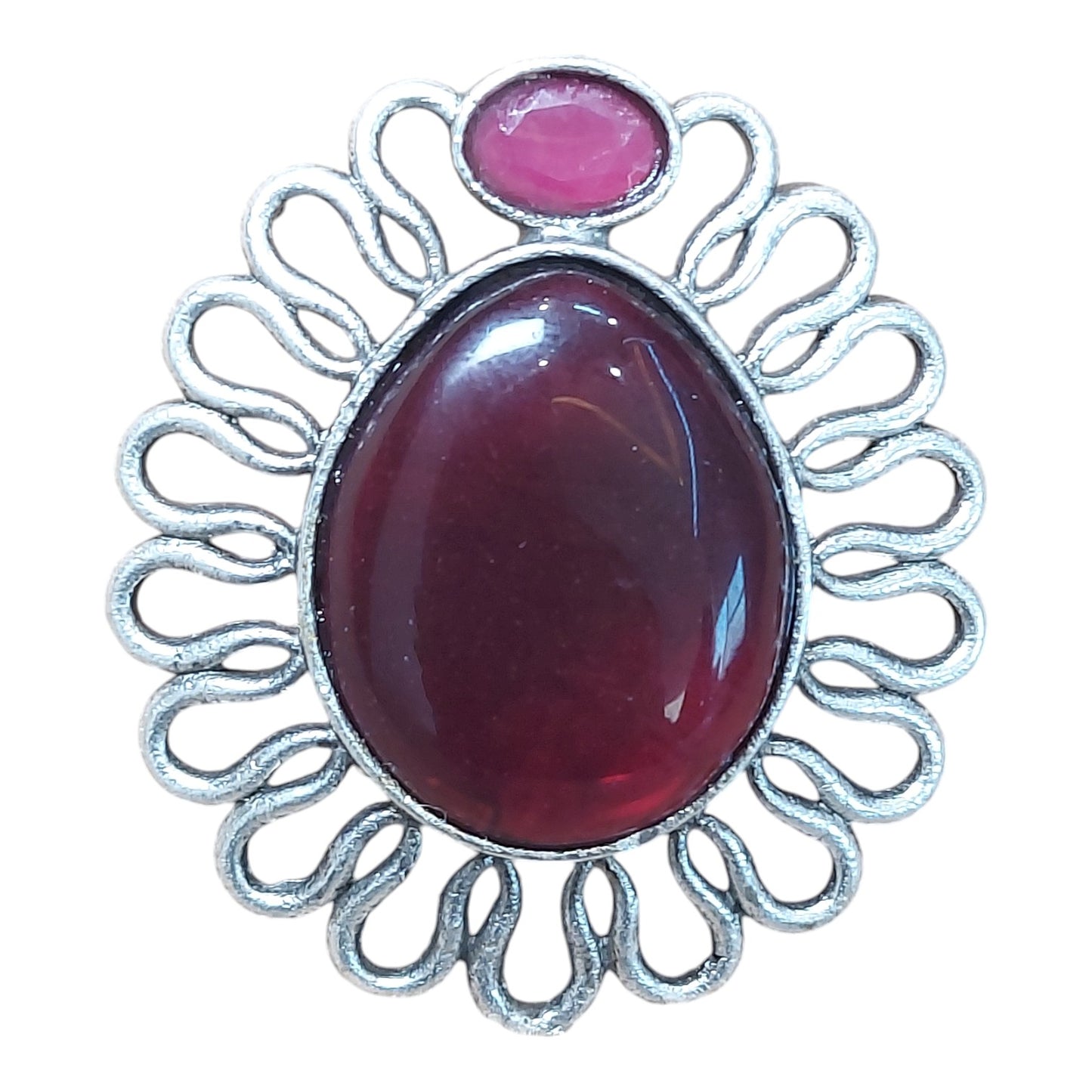 MONALISA STONE RUBY RED ROYAL STUD EARRINGS