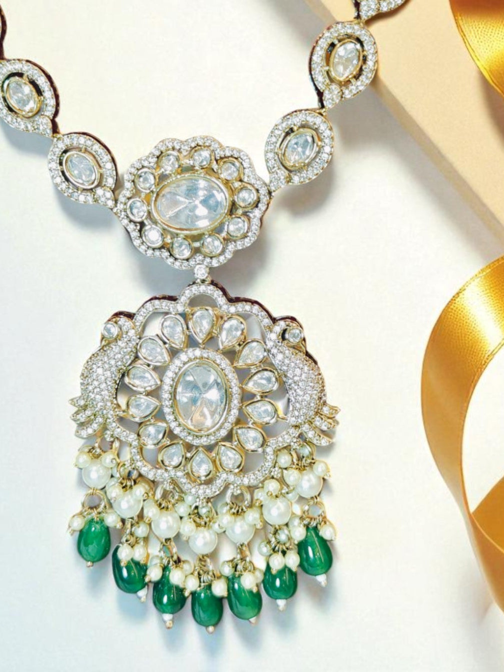 VICTORIAN DIAMOND PEACOCK NECKLACE
