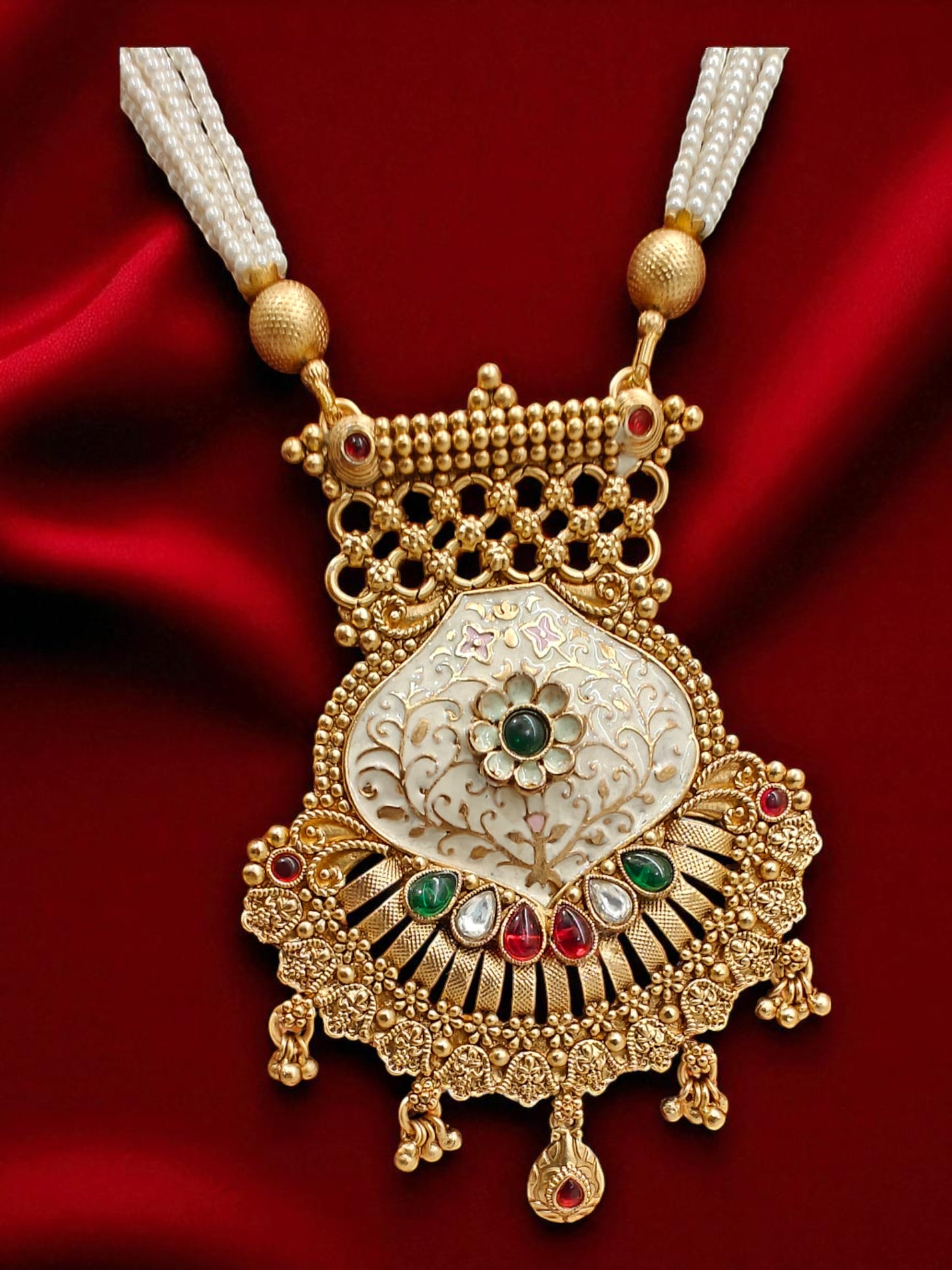 PADMINI RAJWADI LONG NECKLACE SET