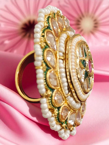 RAJWADI BIG KUNDAN RING