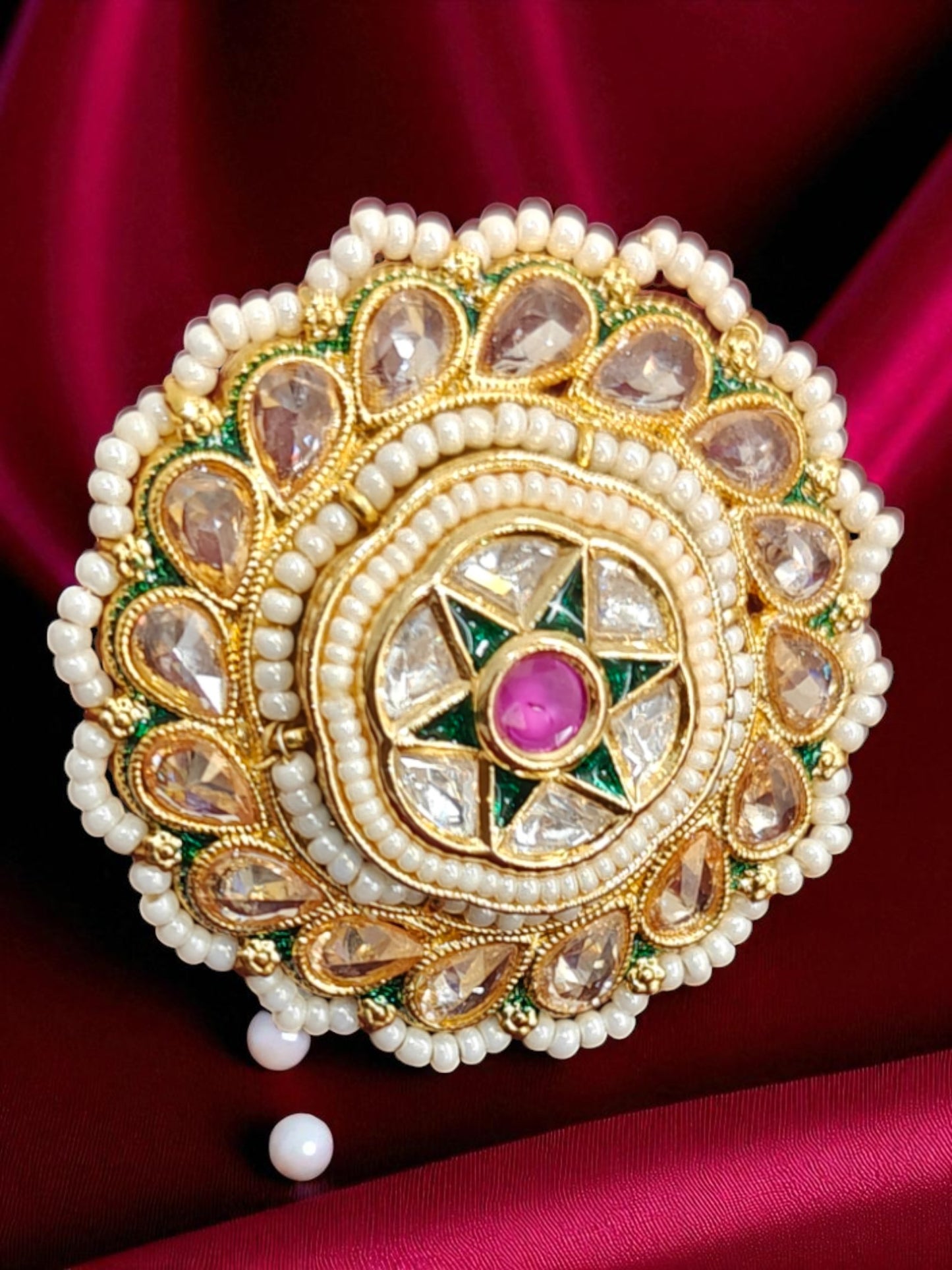 RAJWADI BIG KUNDAN RING