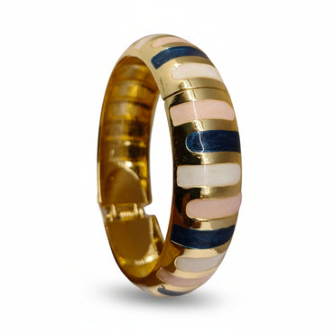 Striped Enamel Bangle