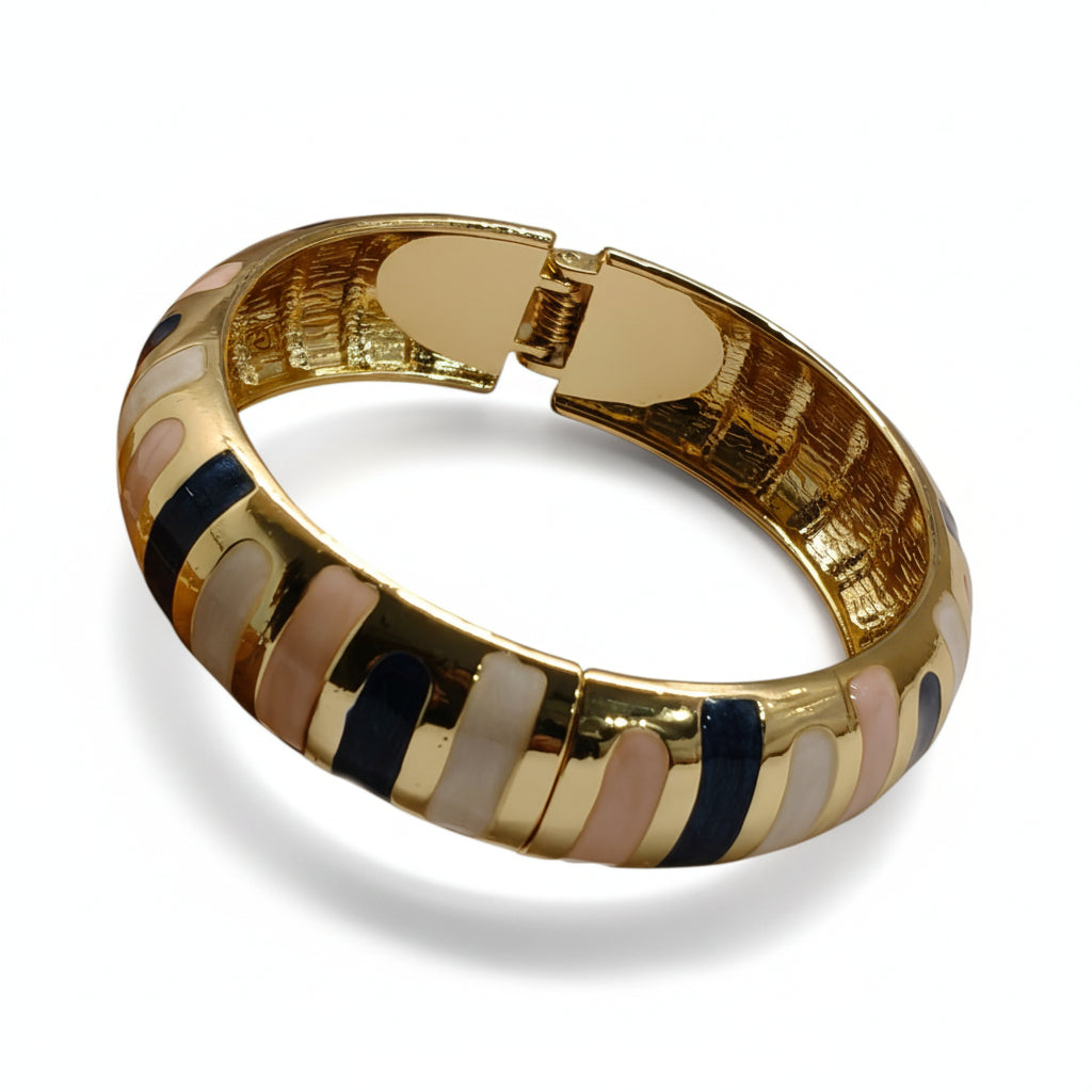 Striped Enamel Bangle