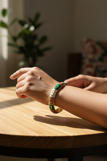 Exotic Enamel Bangle