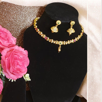 GOLD PLATED TRADITIONAL NECKLACE