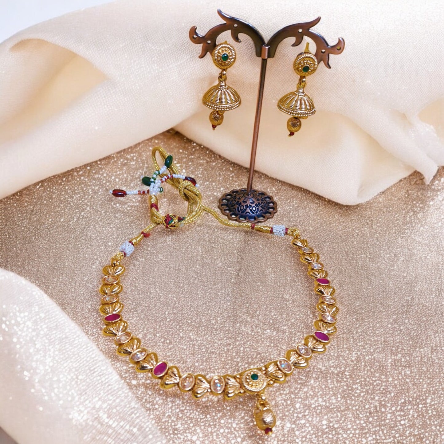 GOLD PLATED TRADITIONAL NECKLACE