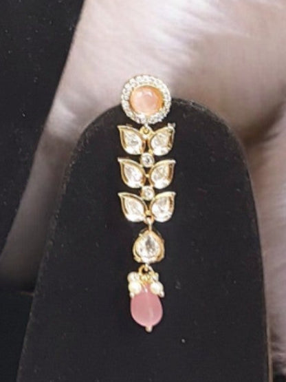 PASTEL SHADE KUNDAN HANGING NECKLACE