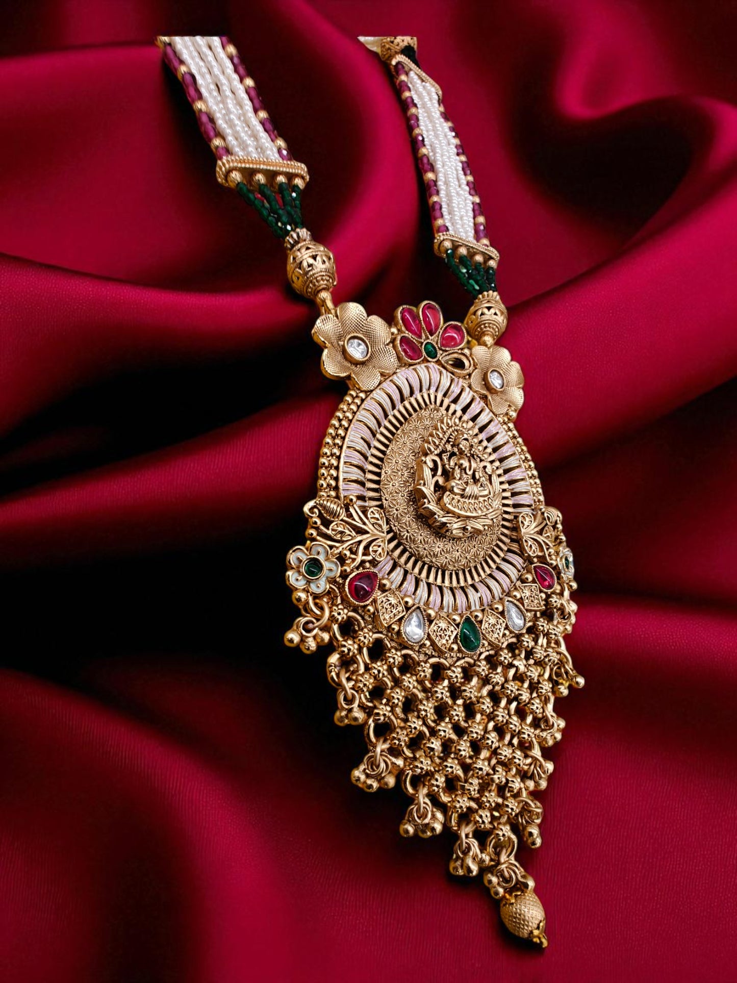 MAHALAXMI RAJWADI LONG NECKLACE