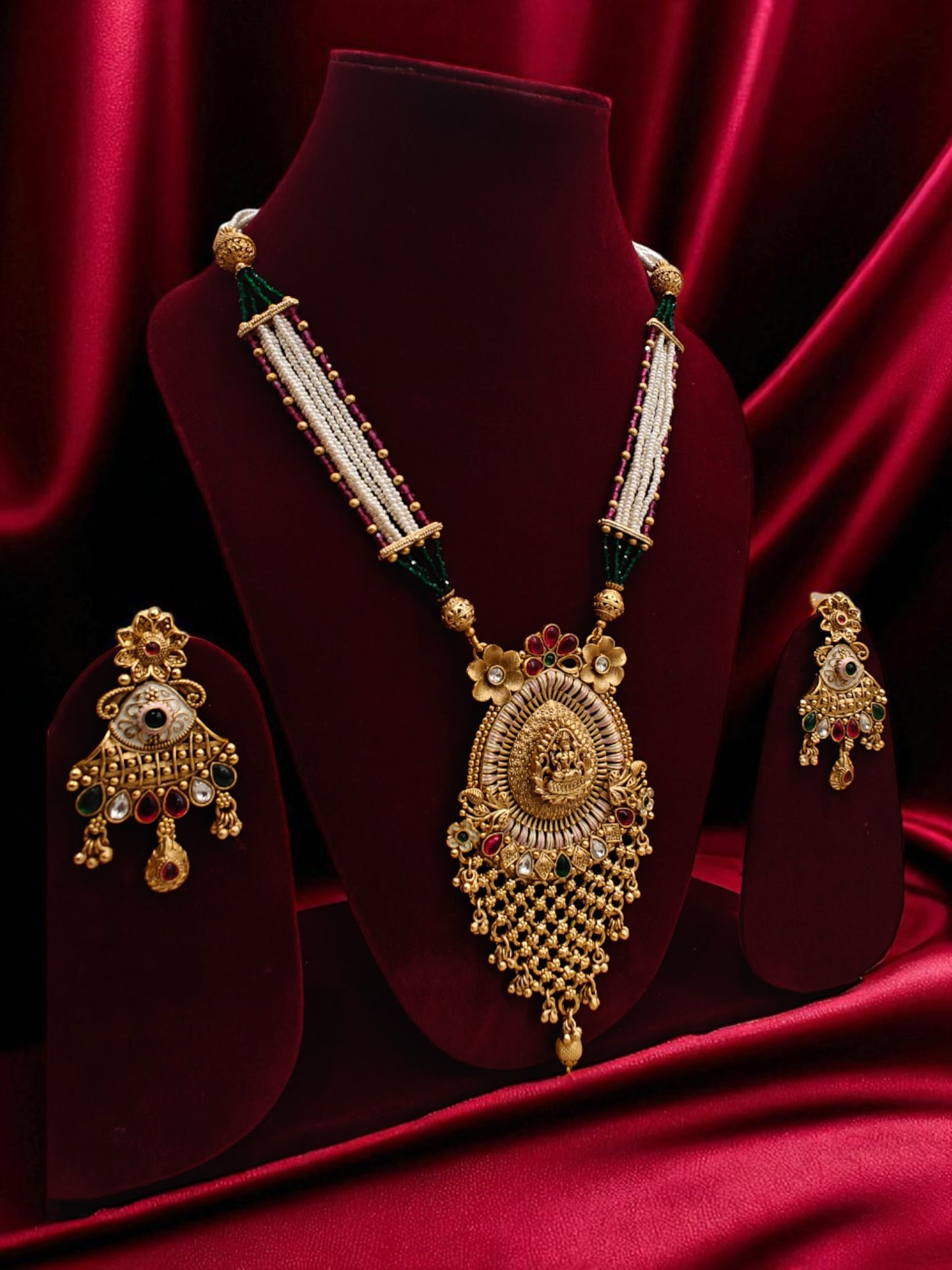 MAHALAXMI RAJWADI LONG NECKLACE