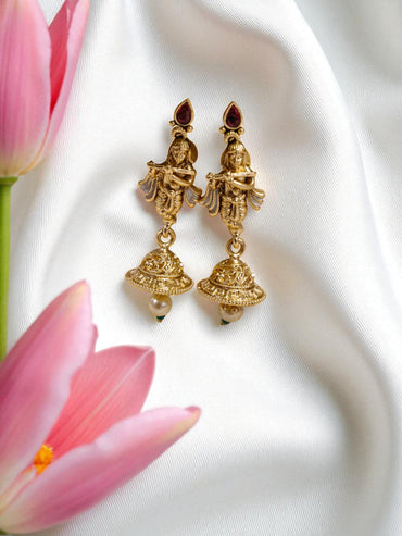 RAJWADI LONG KRISHNA NECKLACE