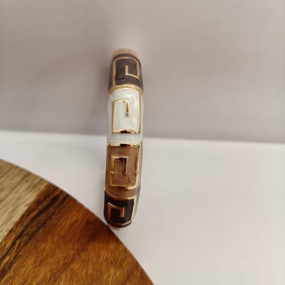 Exotic Coffee Color Enamel Bangle