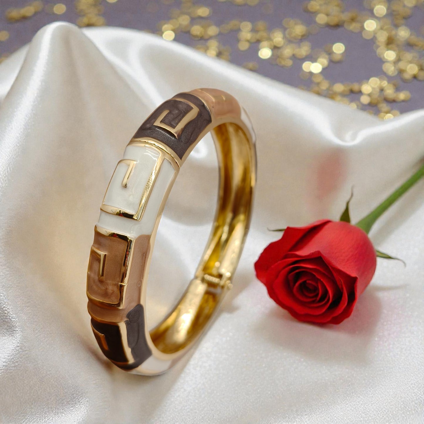 Exotic Coffee Color Enamel Bangle