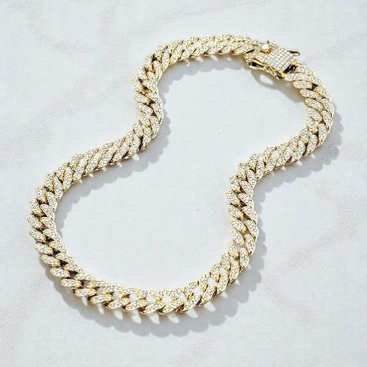 Unisex Cuban Chain Bling Necklace