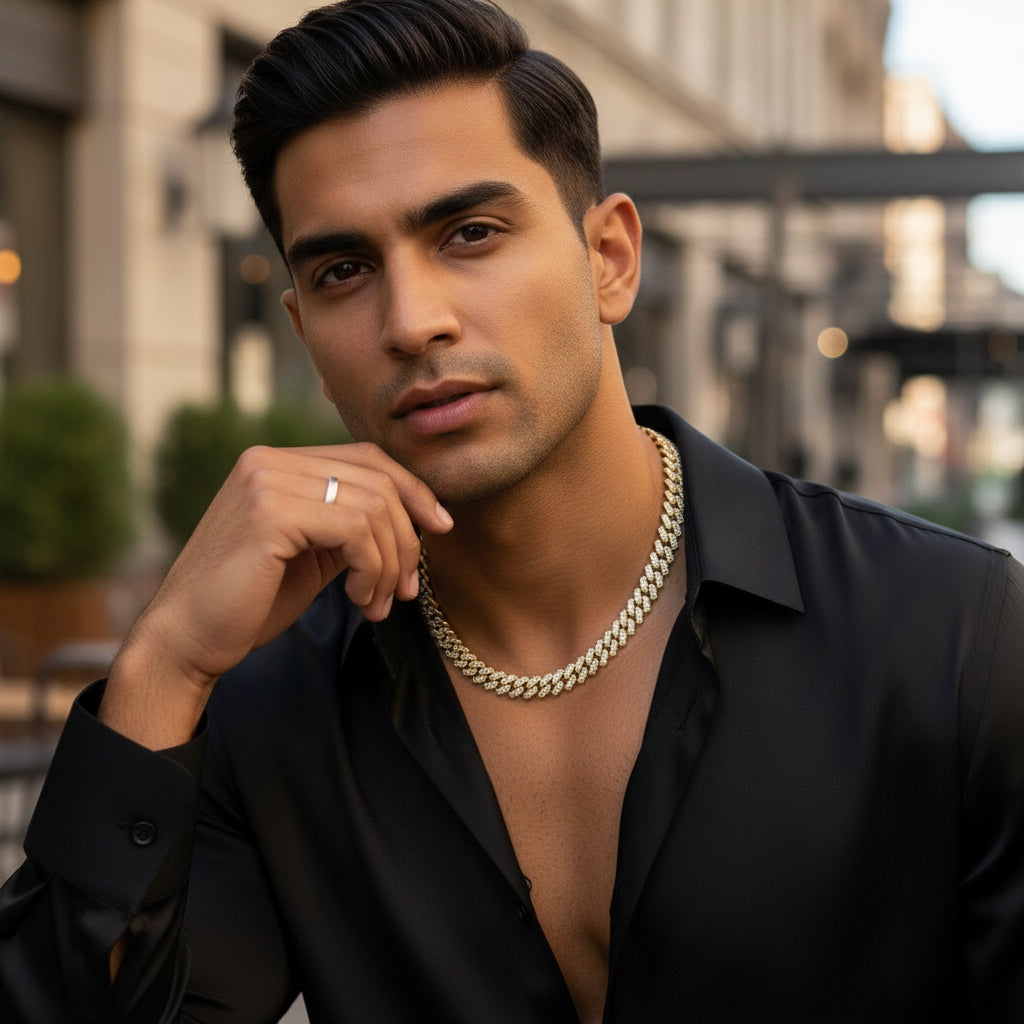 Unisex Cuban Chain Bling Necklace