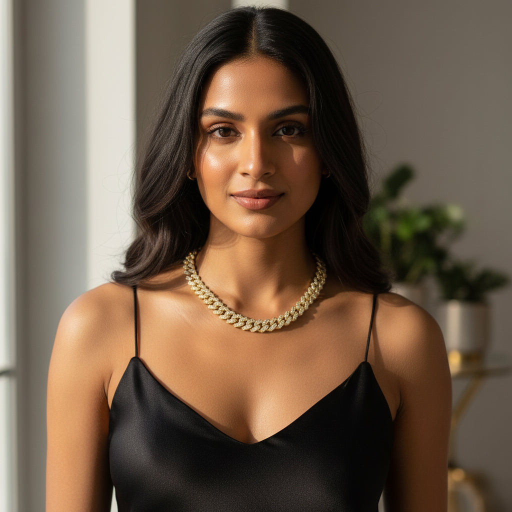 Unisex Cuban Chain Bling Necklace